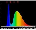 LED white light created by LED chips and fluorescent powder
