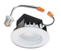 Halo 4 in. Retrofit Recessed Matte White Baffle LED Lighting Trim