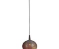 Illumine 1-Light LED Pendant Brushed Steel Finish Silver Amber Opaline Glass