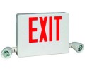 Dual-Lite HCXURWRC12 2 Light 90 Minute Combination Exit Sign / Emergency Light - Battery and 12W Remote Included