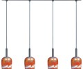 ET2 E94084 Contemporary / Modern Four Light Down Lighting LED Island / Billiard Fixture from the Carte Collection