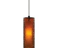 LBL Lighting Mini Rock Candy C LED Dark Amber 6W 2-Circuit Rail 1 Light Mini Pendant