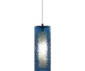 LBL Lighting Mini Rock Candy C LED Steel Blue 6W 2-Circuit Rail 1 Light Mini Pendant