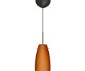 Besa Lighting 1JL-1512-BR Single Light LED Pendant with Bronze Metal Finish from the Tao 10 Collection
