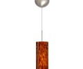 Besa Lighting 1JL-4123-SN Single Light LED Pendant with Satin Nickel Metal Finish from the Stilo 10 Collection