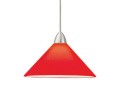 WAC Lighting MP-LED512-RD LED Jill Monopoint Pendant with Red Glass - Canopy Included