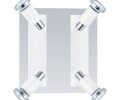 Eglo 20932A Eridan 4x50W Track Light in Chrome and Shiny White Finish