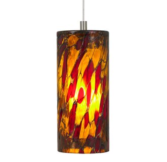 LBL Lighting Abbey Amber-Red LED Monorail 1 Light Track Pendant