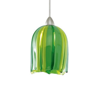 WAC Lighting MP-LED530-GR LED Monopoint Couture Pendant with Green Glass - Canopy Included
