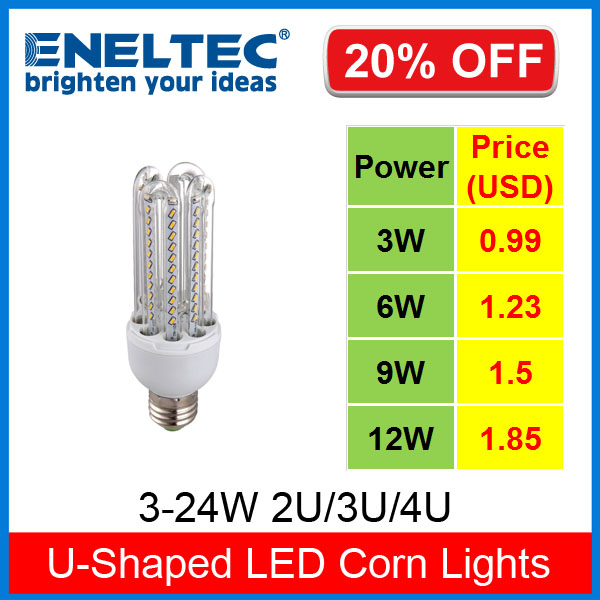 New U-Shaped E27 B22 indoor EPISTAR Energy Saving LED Corn Light