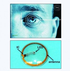 Super contact lens fitted with LED lights Super contact lens fitted with LED lights