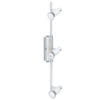 Eglo 200097A Eridan 3x50W Track Light in Chrome and Shiny White Finish