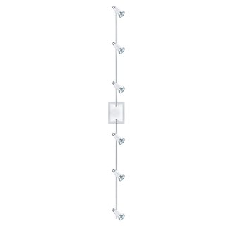 Eglo 200121A Eridan 6x50W Track Light in Chrome and Shiny White Finish