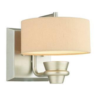 Thomas Lighting M4110 Contemporary / Modern 1 Light LED Wall Sconce with Silk Drum Shade from the Tarragon Collection