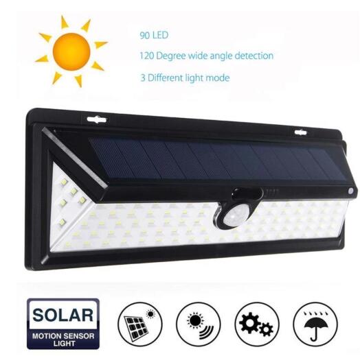 Outdoor Solar Motion Sensor 90 LED Wall Lamp