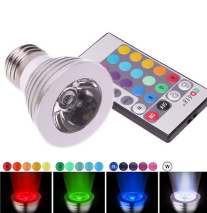 RGB Magic 3W E27 16 Color LED Spot Light Bulb