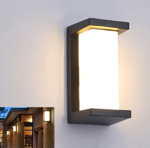 Aluminum Radar Motion Sensor Modern LED Porch Wall Light