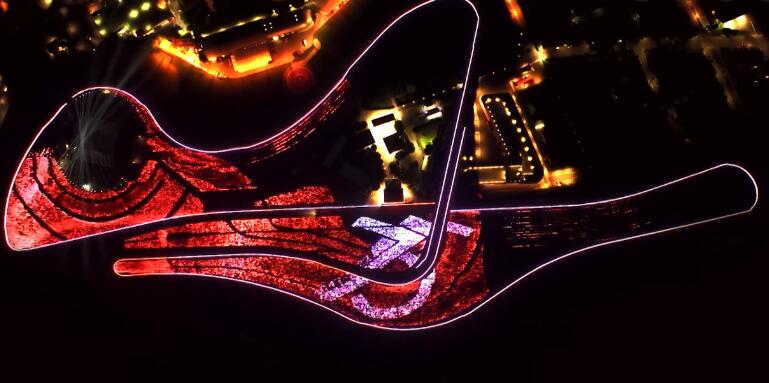 Ferrari illuminates the Fiorano circuit with more than 1 million LEDs