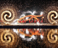 The Dongjiang Lake Light Show in Changle District, Fuzhou, became a hit during the Spring Festival