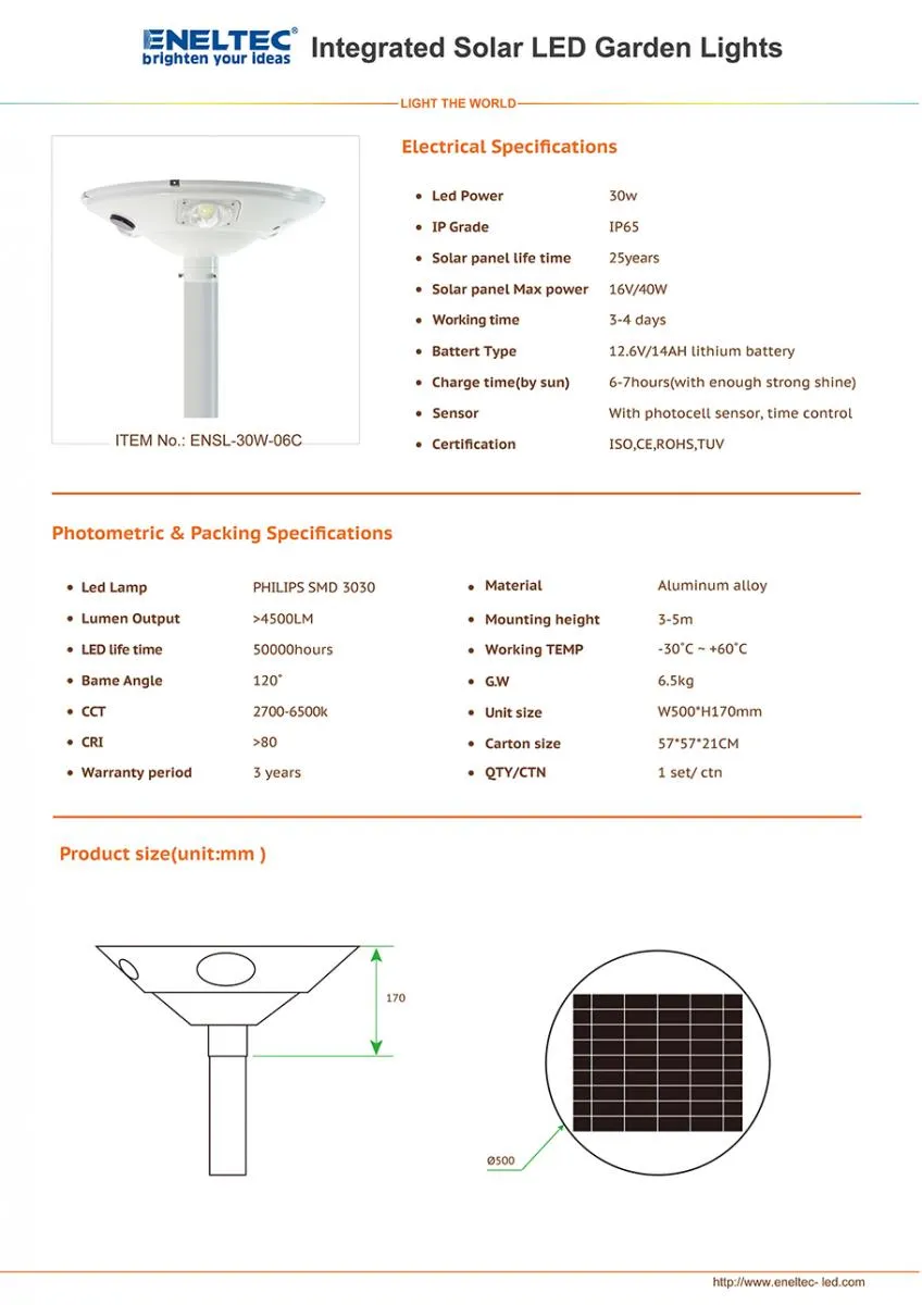 Integrated Solar LED Garden Lights