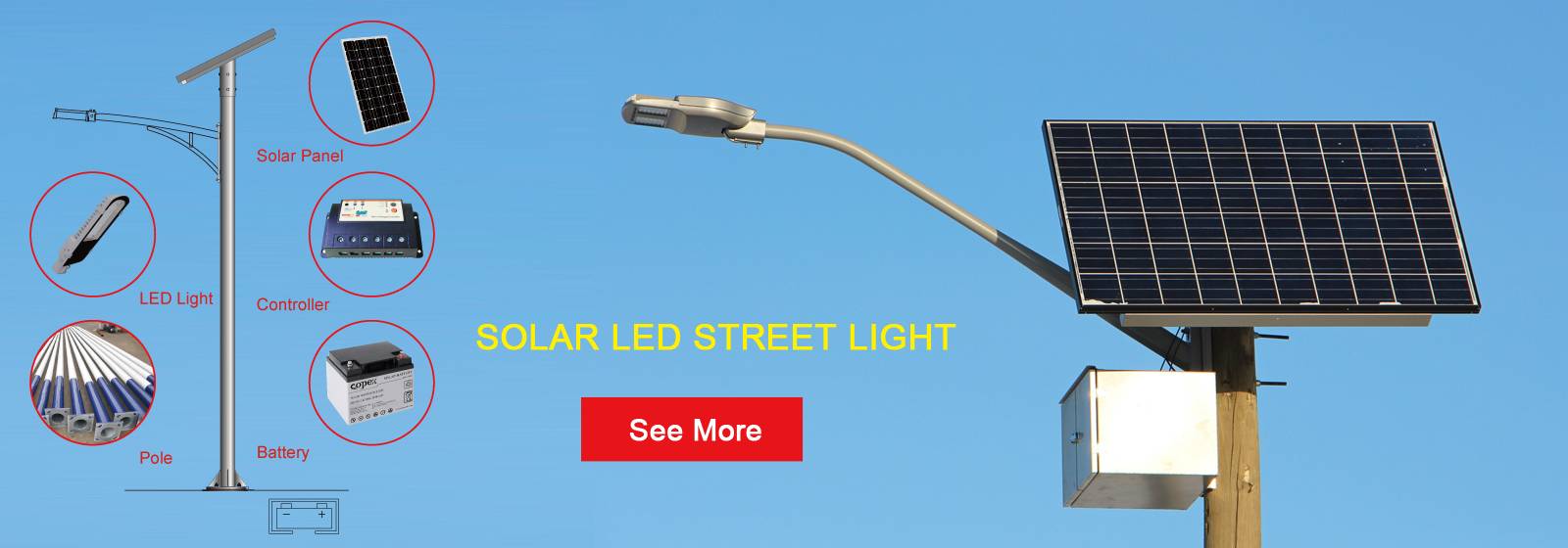 Solar led street light
