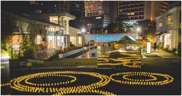 3000 solar LED lighting to create Star