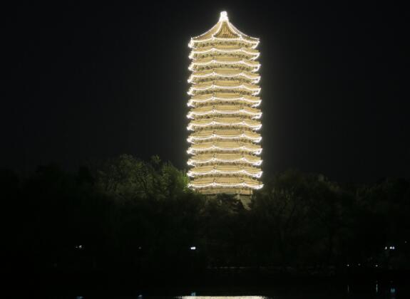 Replacement of LED lamps for the Dingna Bone Pagoda in Daping, Zhushi