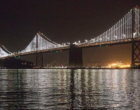 Golden Gate Bridge LED Lighting Test Lights