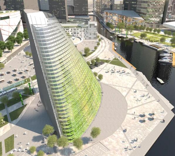 The annual output of the 16-storey "LED plant building" in Sweden is estimated to reach 550 tons