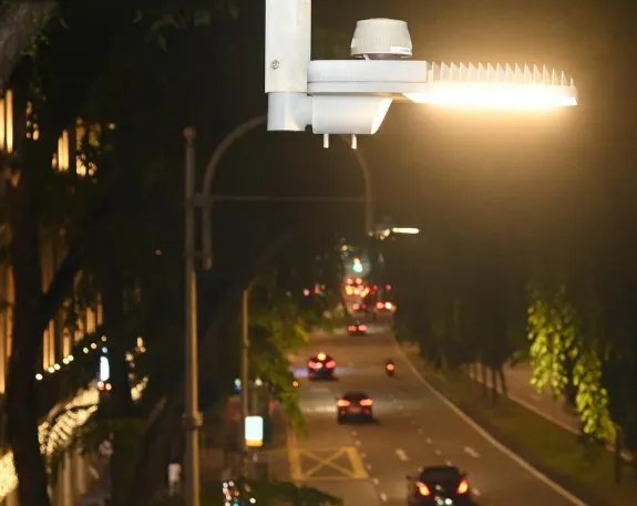 Nanning Camellia Garden Road installed short-arm LED street lights