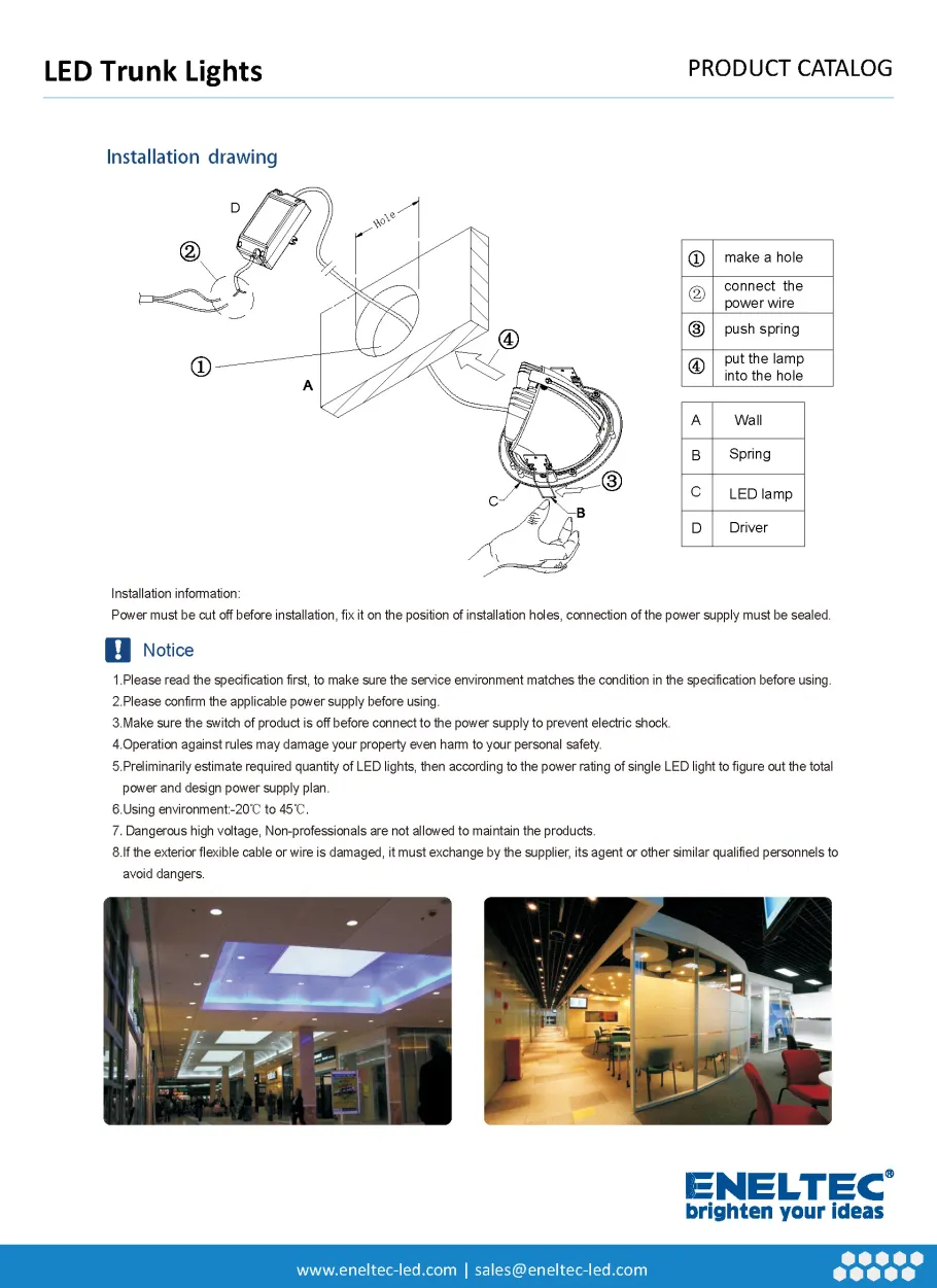 LED trunk lamp/LED wall wash downlight