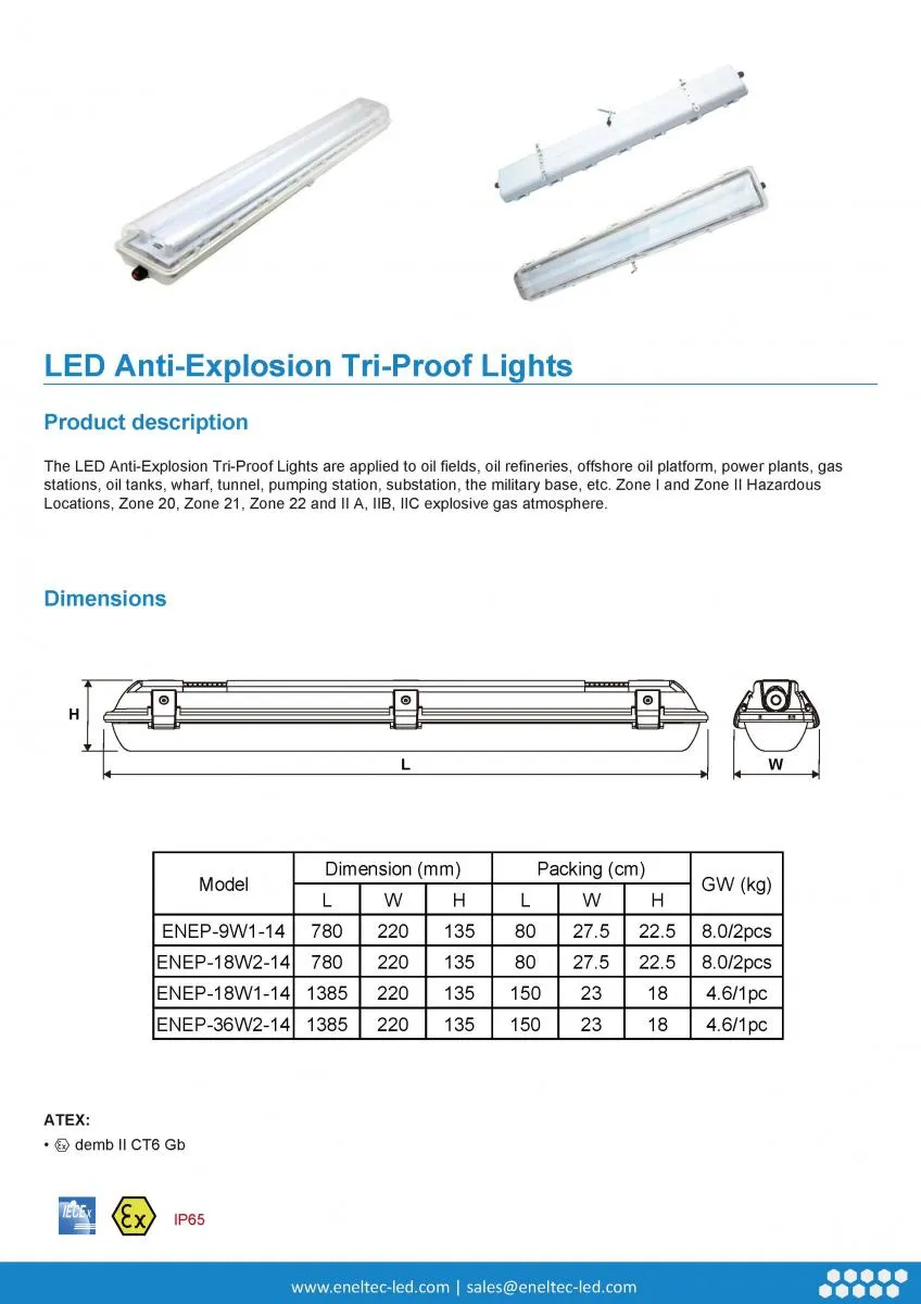 LED Anti-Explosion Tri-Proof Lights