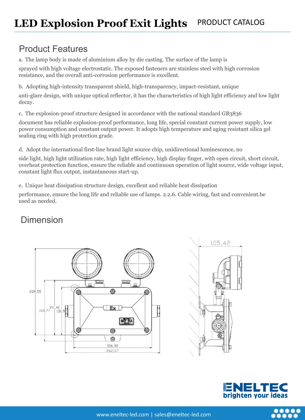 LED Explosion Proof Exit Lights