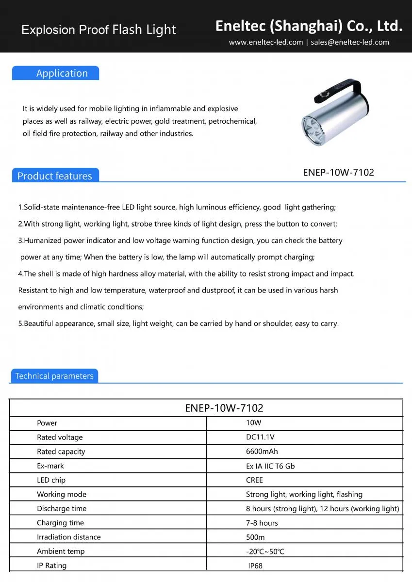 LED Explosion Proof Flash Lights