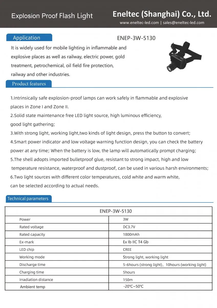 LED Explosion Proof Flash Lights