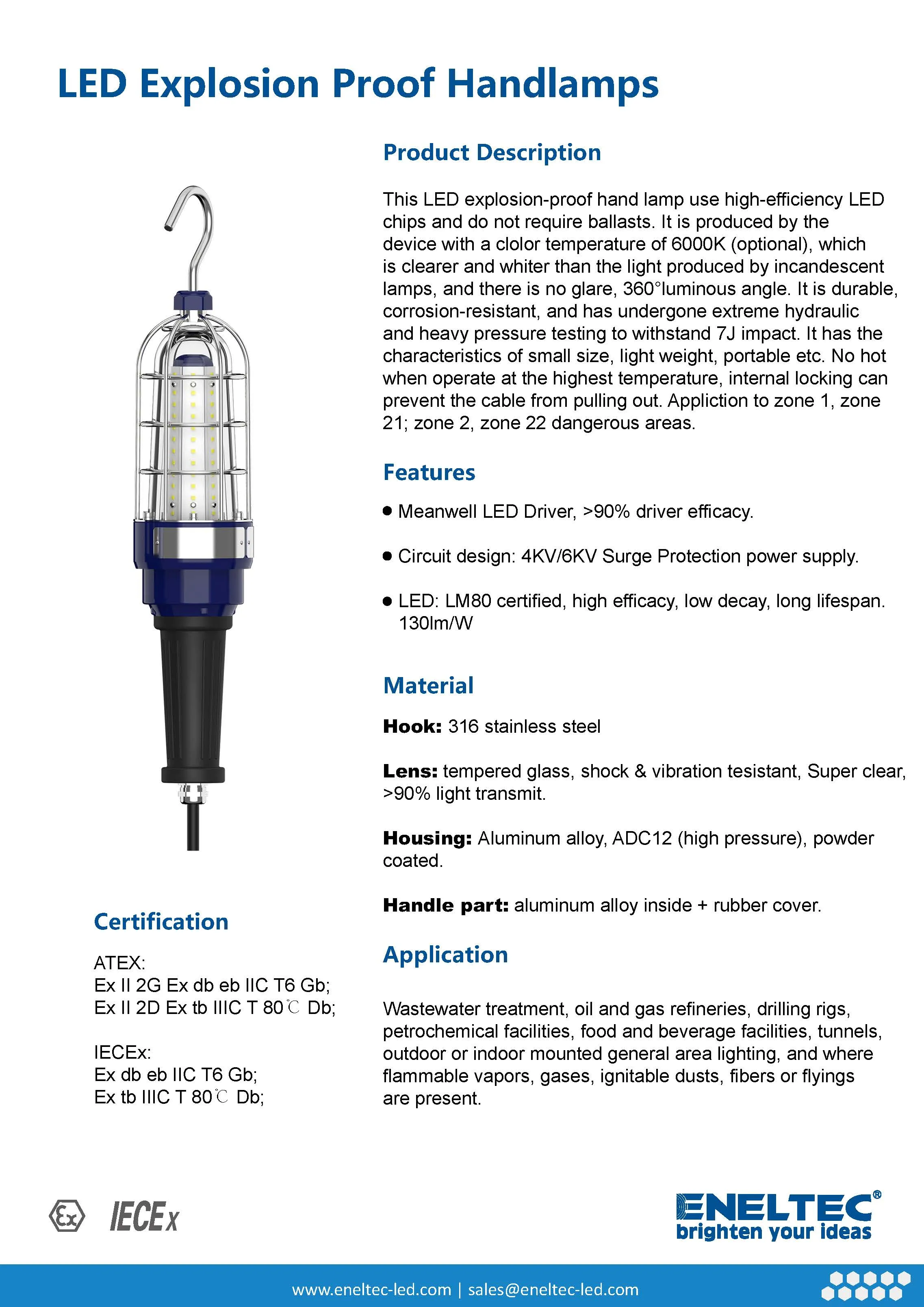 LED Explosion Proof Handlamps