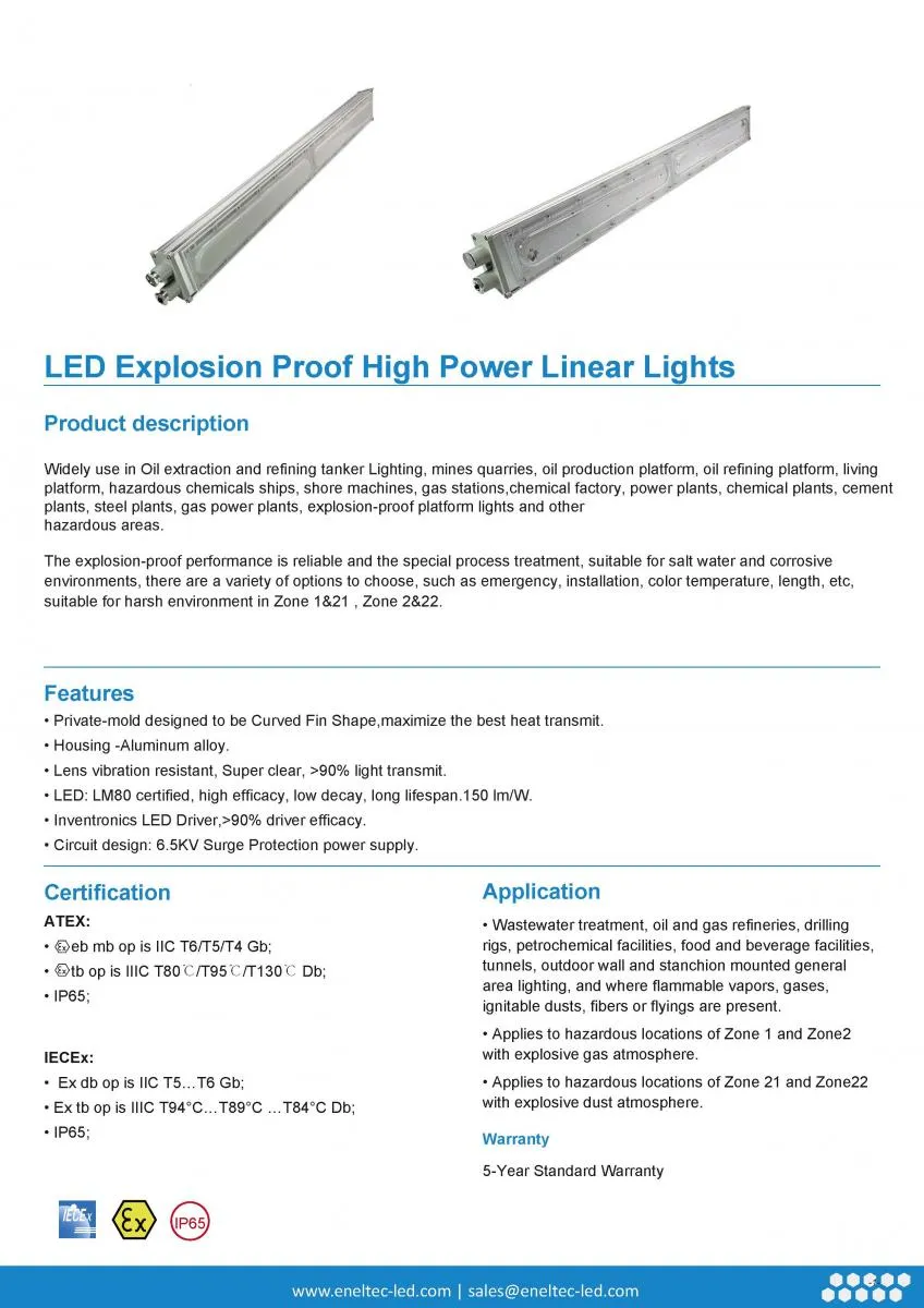 LED Explosion Proof High Power Linear Lights