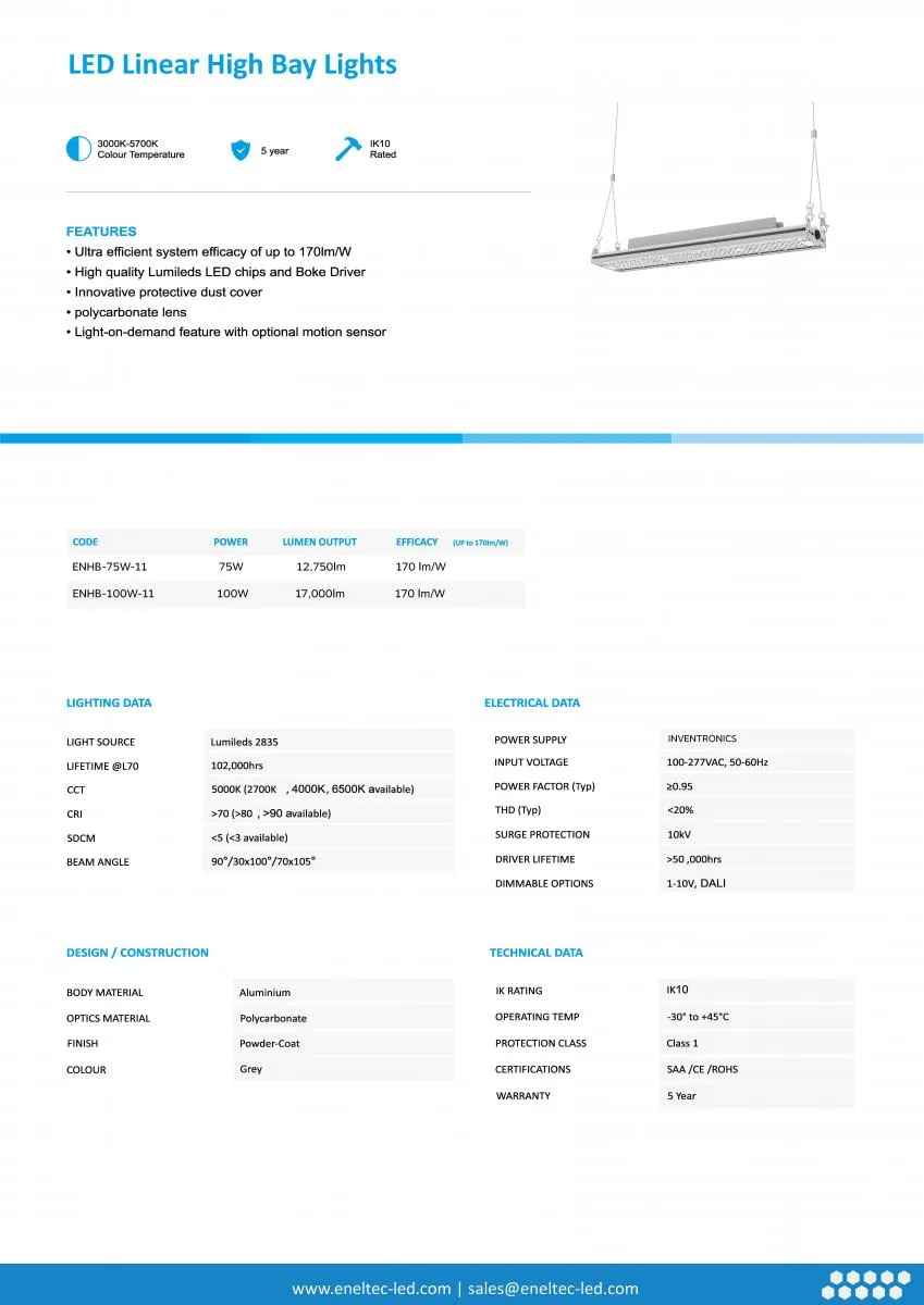 LED Linear High Bay Lights