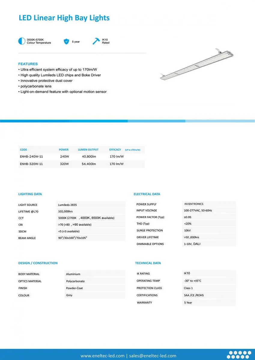 LED Linear High Bay Lights