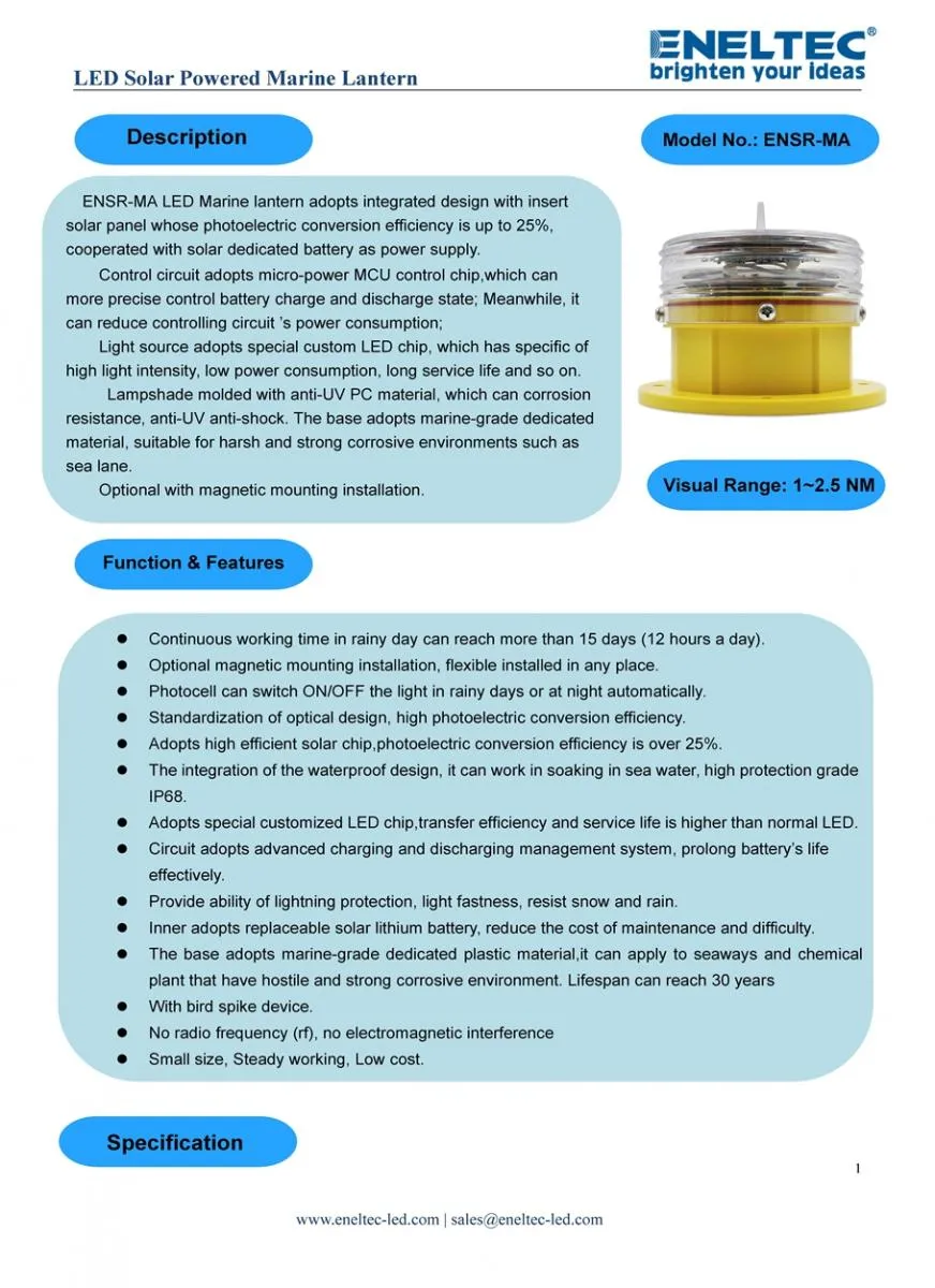 LED Solar Powered Marine Lantern