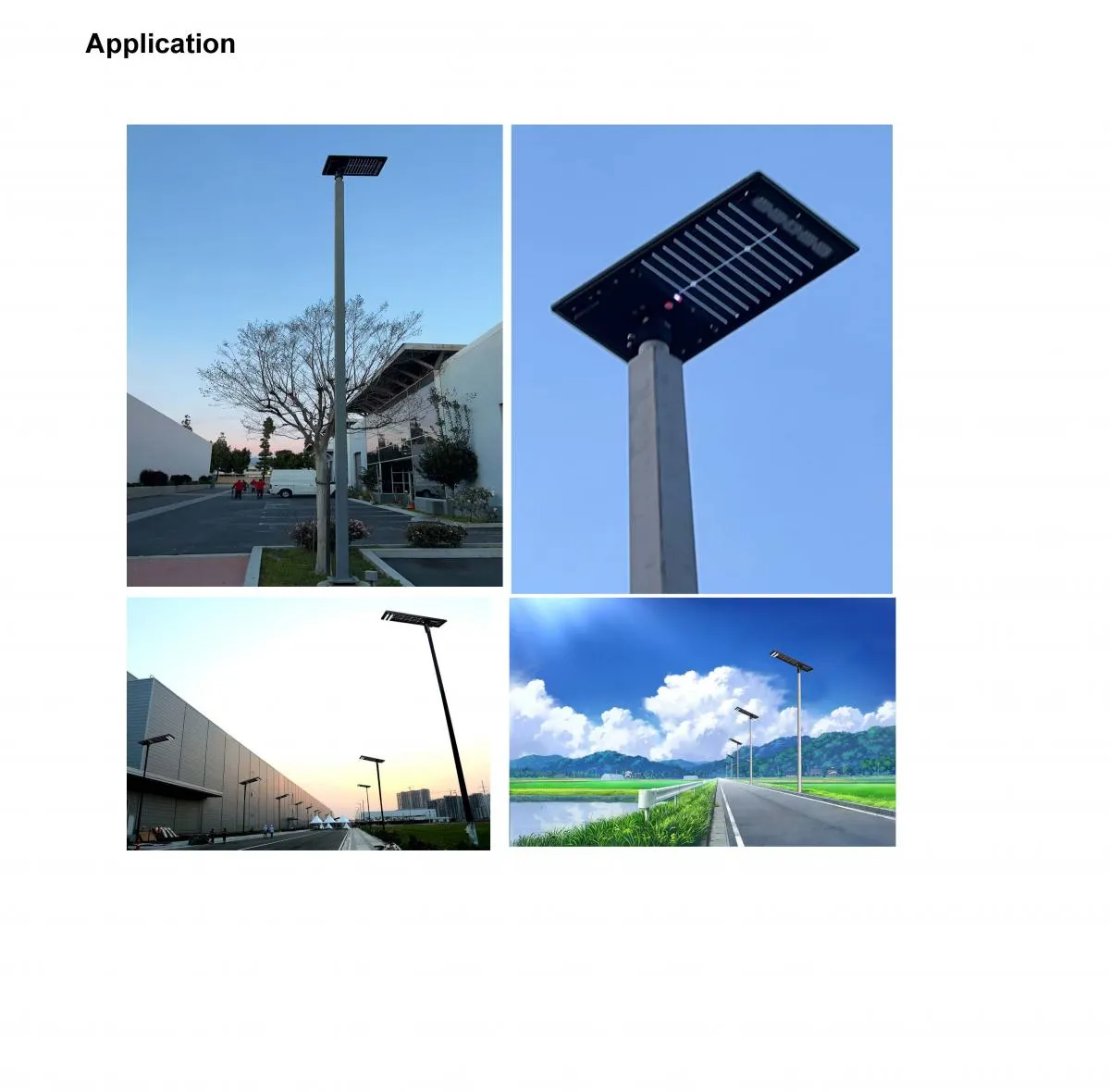 Bifacial Solar Panel LED Street Lights