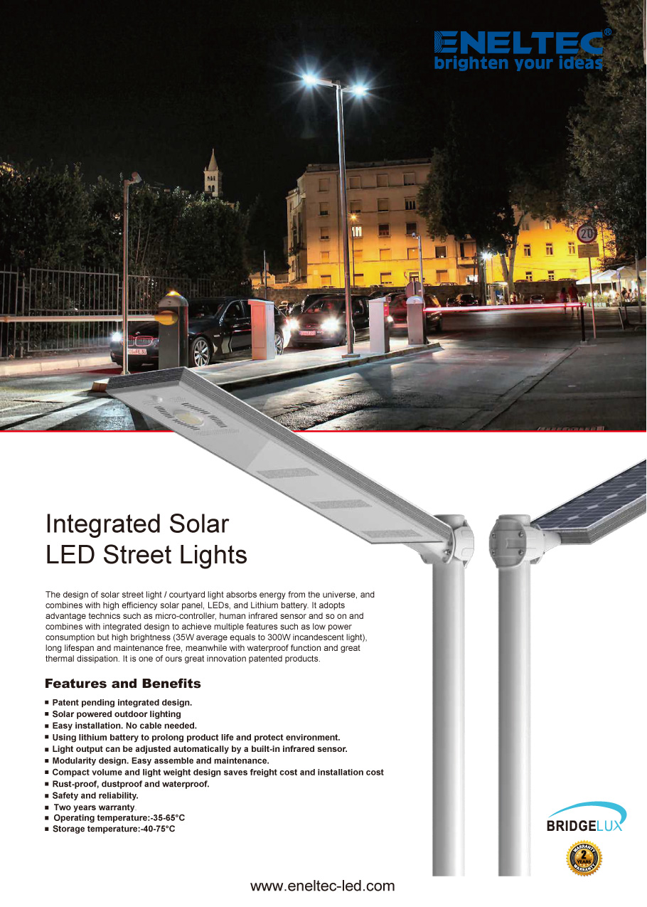 Integrated Solar LED Street Lights