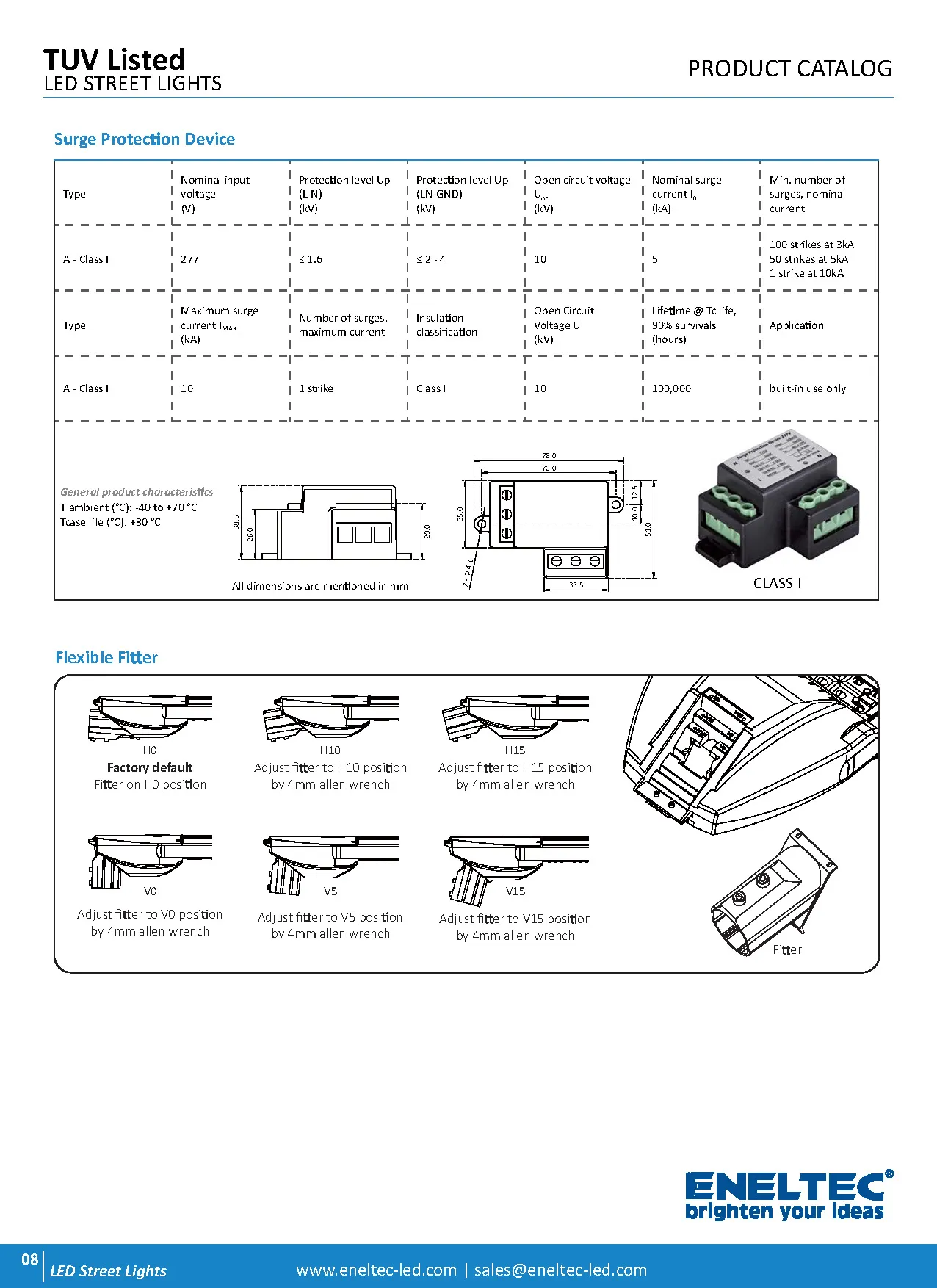 TUV Listed LED Street Lights