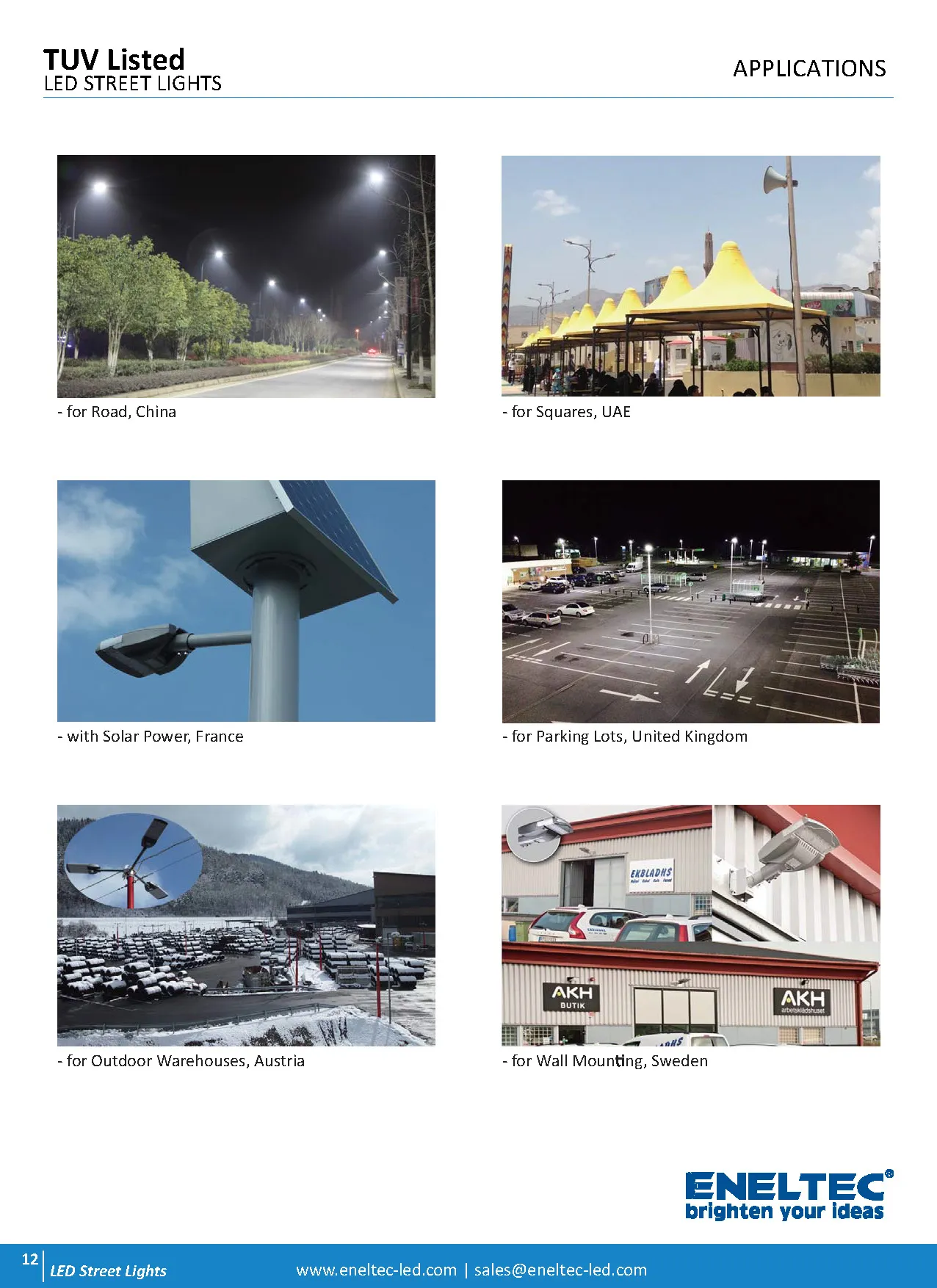 TUV Listed LED Street Lights