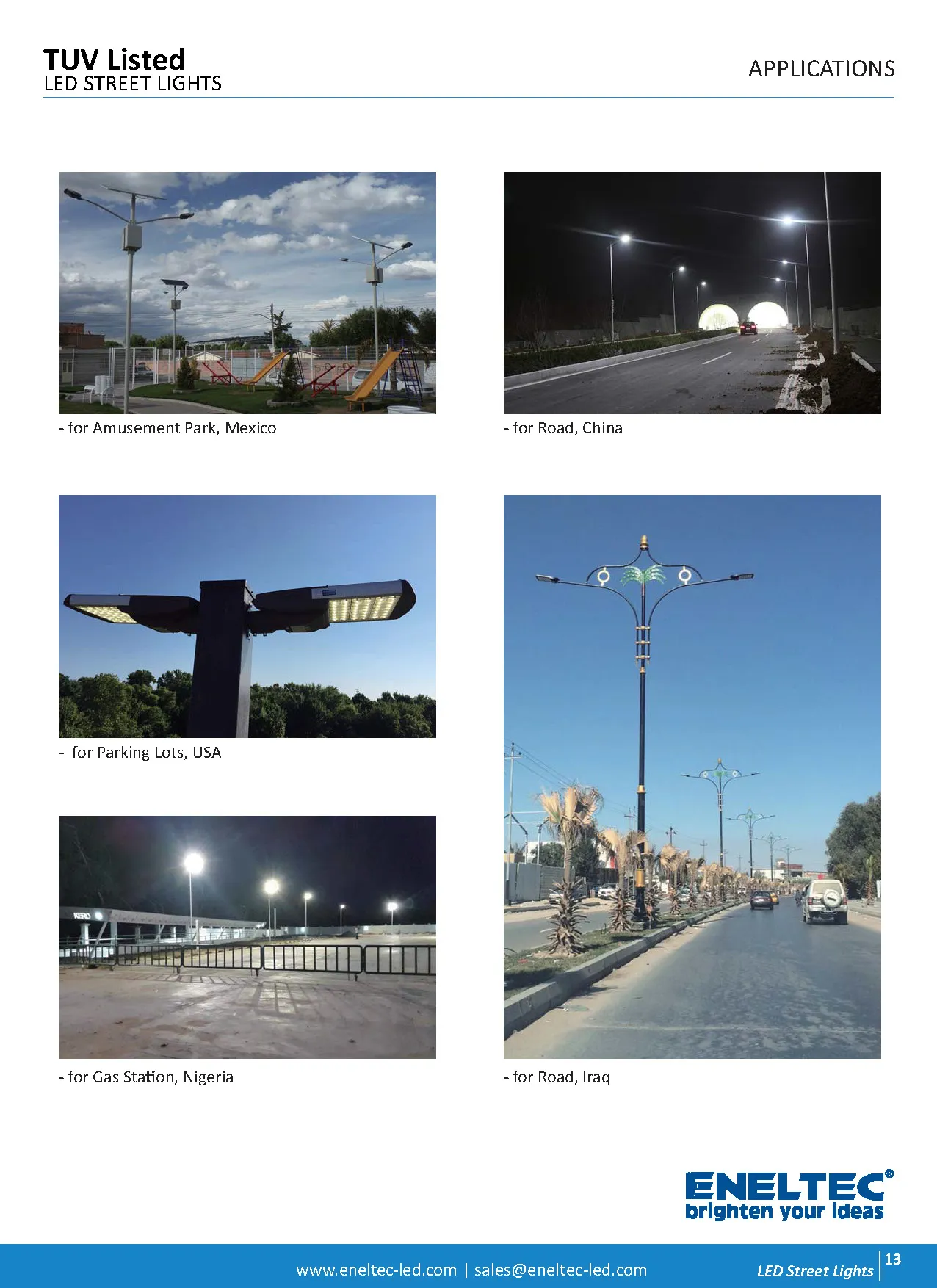 TUV Listed LED Street Lights