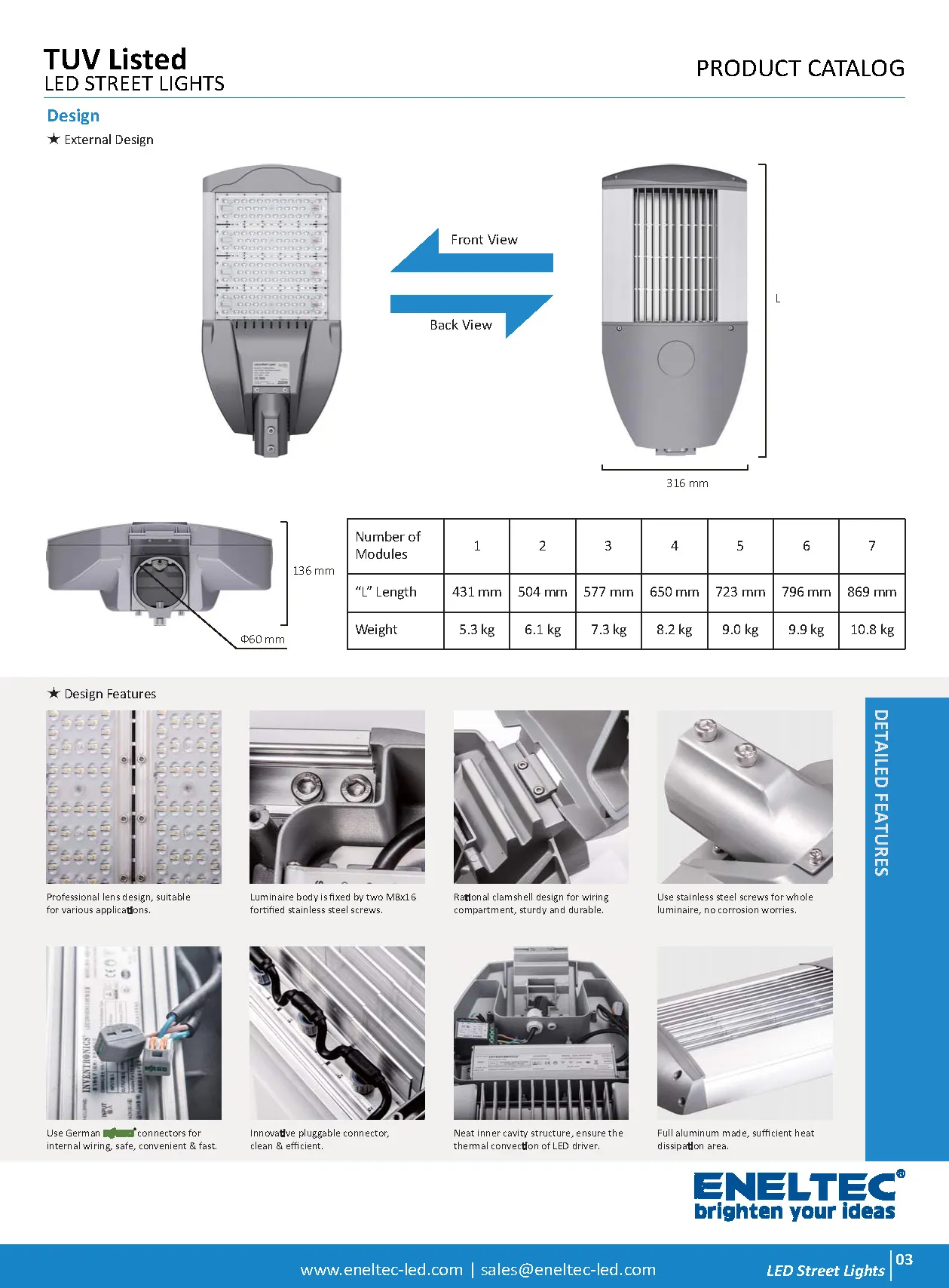 TUV Listed LED Street Lights