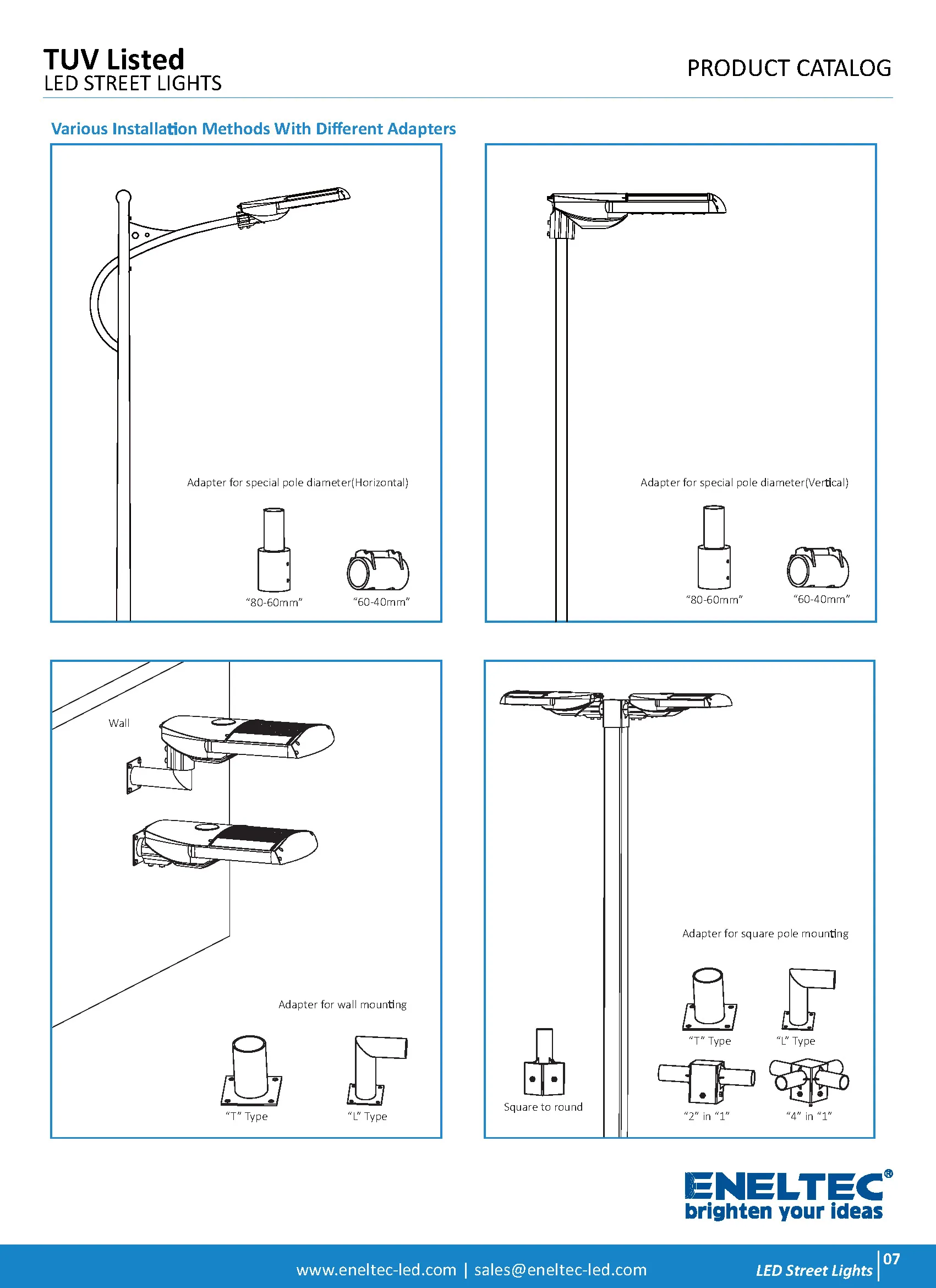 TUV Listed LED Street Lights
