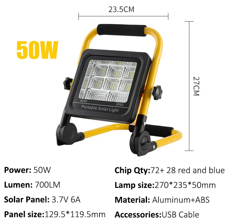 Portable Solar Led Flood Lights