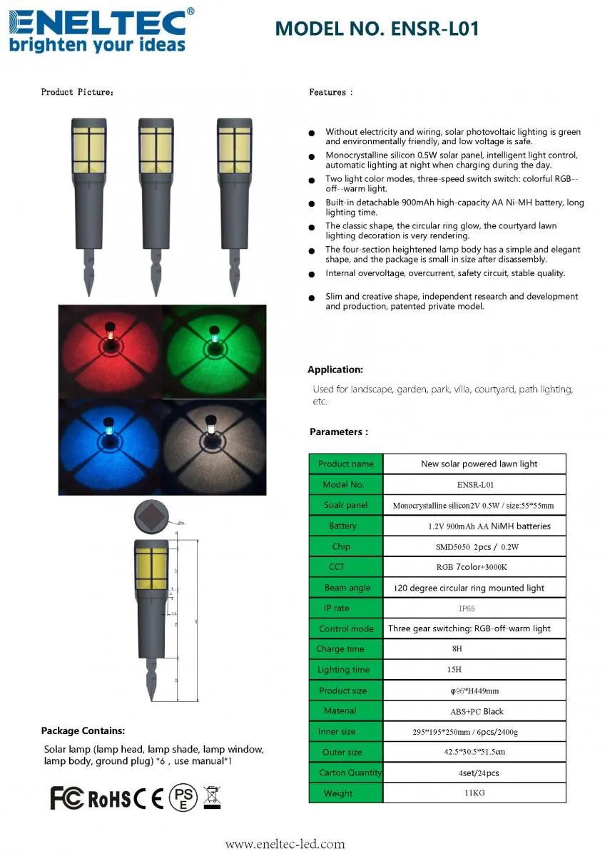 LED Solar Lawn Lamps
