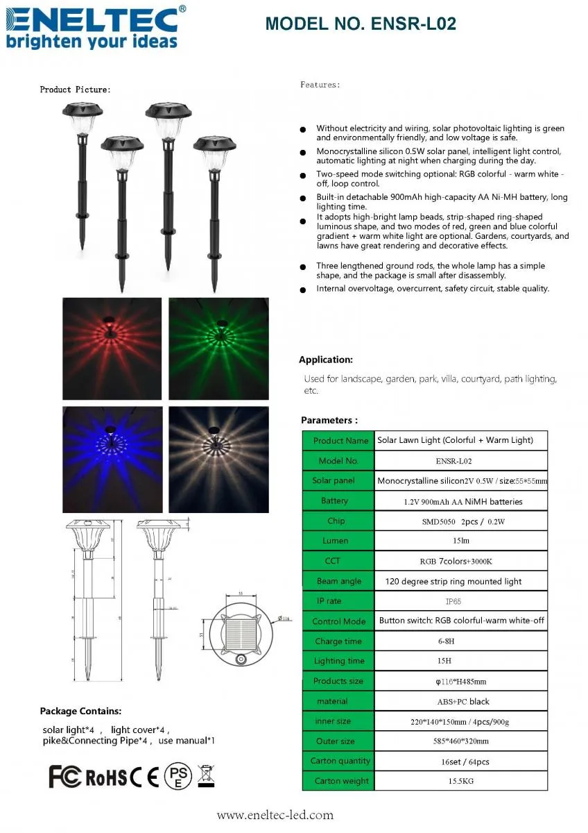 LED Solar Lawn Lamps